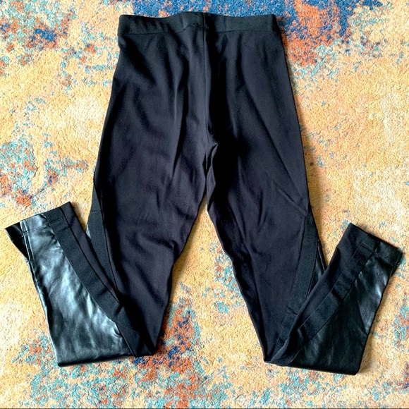 Dex, Faux Leather Stretch Biker Leggings, Black, size S - Picture 3 of 7